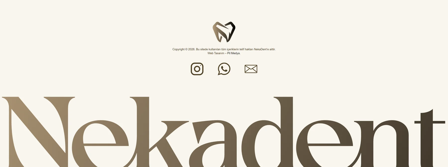 İmza gibi bir footer